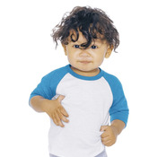 Infant Poly/Cotton Three-Quarter Sleeve Raglan Tee