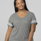 Women's Plus Size Sporty Slub T-Shirt