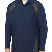 Long Sleeve Diamond Plate Shop Shirt - Long Sizes