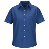 Women's Short Sleeve Oxford Dress Shirt