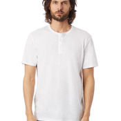 Weathered Slub Short Sleeve Henley Shirt