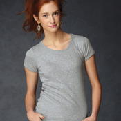 Women's 1×1 Baby Rib Scoop T-Shirt