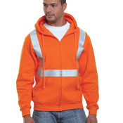 USA-Made Hi-Visibility Full-Zip Hooded Sweatshirt