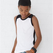 Youth Contrast Back Fine Jersey Tank