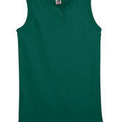 Women's Sleeveless Two Button Softball Jersey