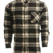 Open Pocket Long Sleeve Flannel Shirt